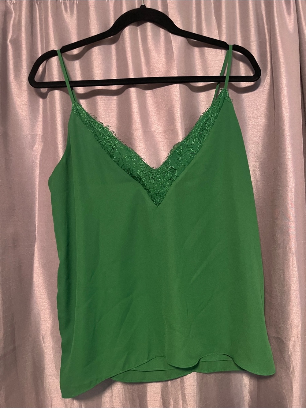 Socialite Green Lace V-Neck Camisole